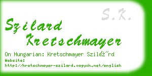 szilard kretschmayer business card